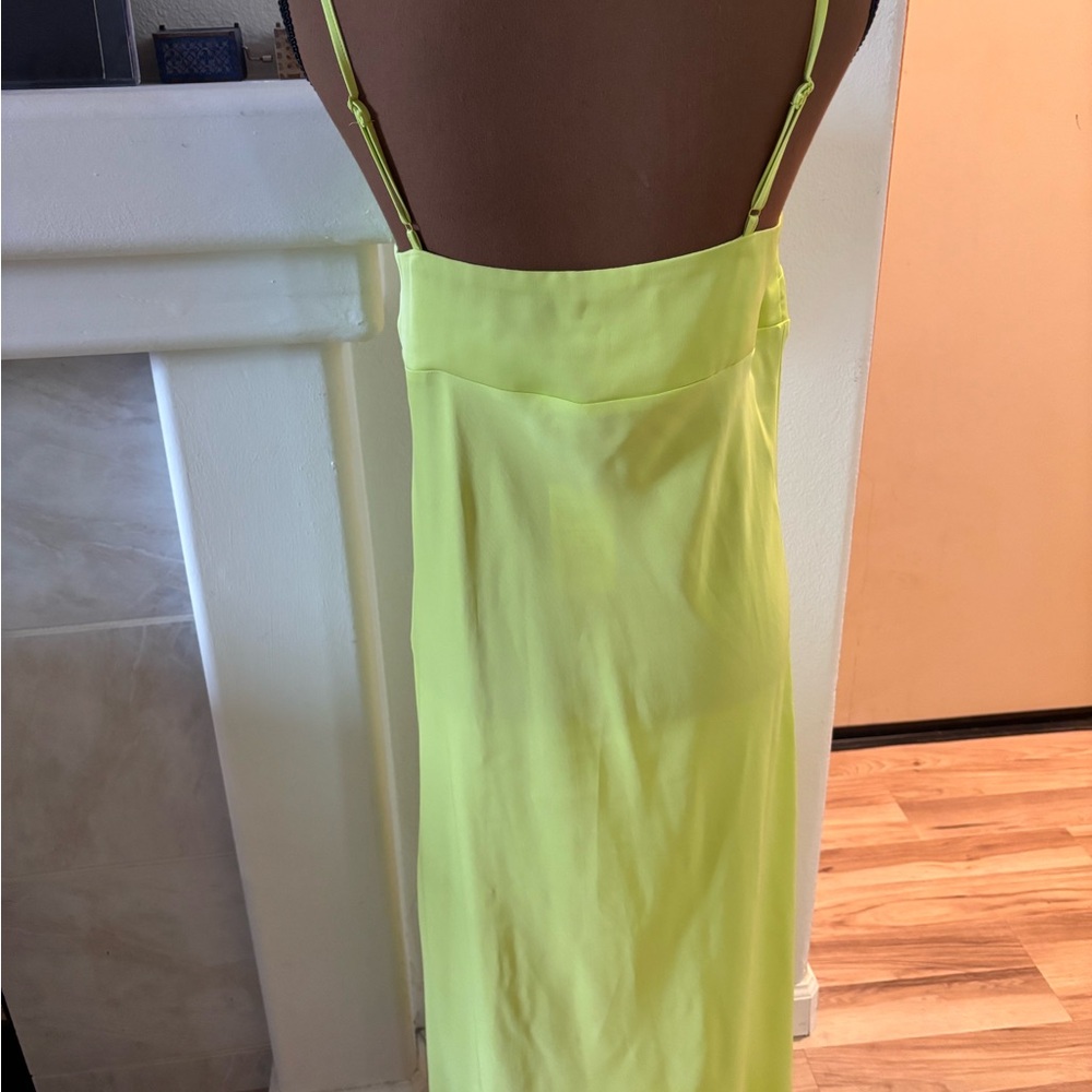 A New Day Lime NWT Green Spaghetti Strap Dress Size Small. - Picture 6 of 9